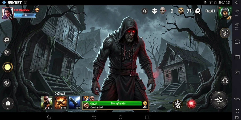 Tangkapan layar gameplay 55KBET yang menakutkan dan mendebarkan.