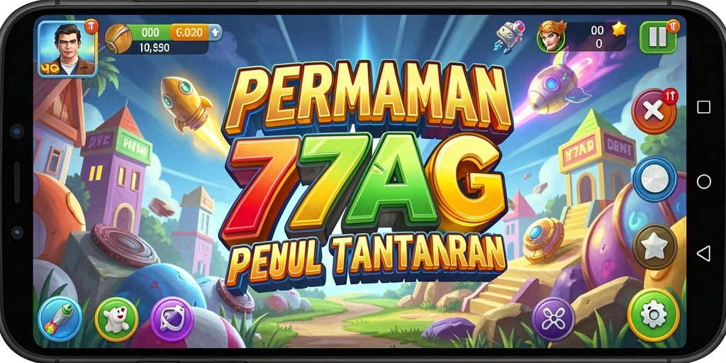 Tangkapan layar 77AG menampilkan aksi seru dalam permainan Arcade.