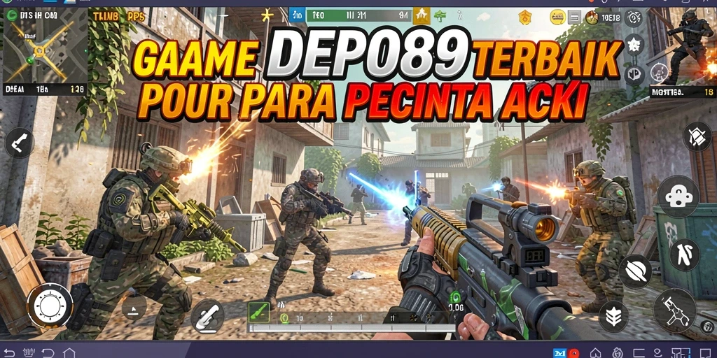 Tangkapan layar utama DEPO89 menunjukkan aksi gameplay TPS yang mendebarkan.