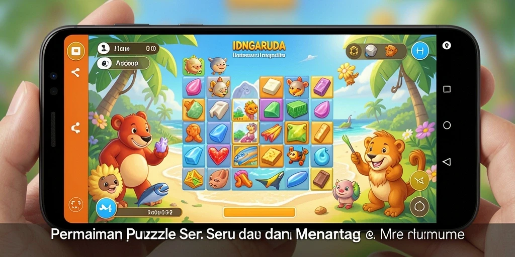 Tampilan gameplay Puzzle IDNGARUDA, tantangan menarik menanti Anda.