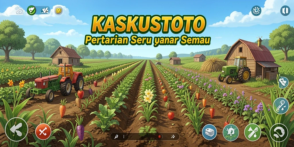 Tampilan gameplay KASKUSTOTO dengan aktivitas bertani yang seru dan interaktif.