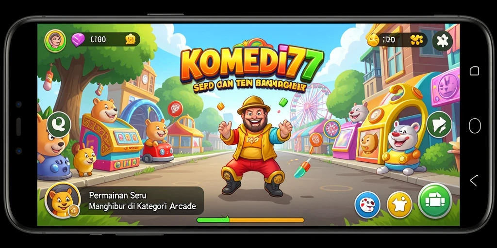 Tampilan gameplay seru dari KOMEDI77 dengan grafis menarik.