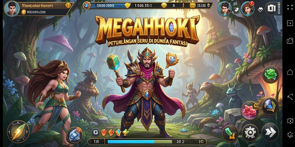 Tampilan gameplay seru dan petualangan menantang di MEGAHOKI.