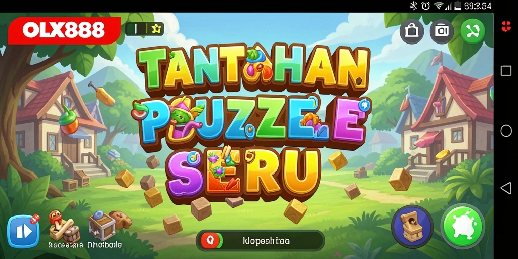 Screenshot gameplay OLX888 menunjukkan berbagai puzzle yang menarik.