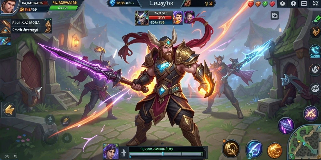 Gameplay seru dalam pertarungan tim di RAJADEWA138.