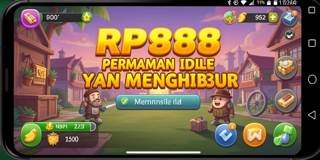Tampilan gameplay <strong>RP888</strong> yang menawan dengan elemen idle yang menarik.