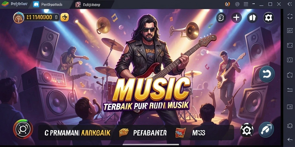 Screenshot gameplay RR33 menampilkan keseruan bermain musik.