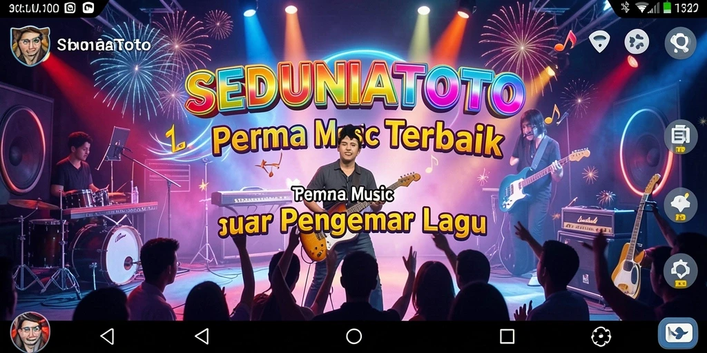 Screenshot gameplay SEDUNIATOTO menampilkan keseruan bermain musik.