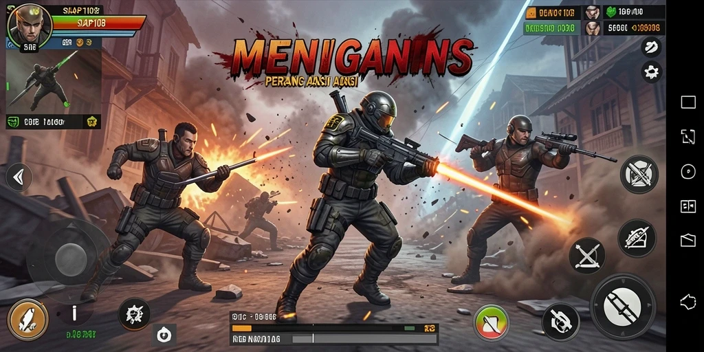 Tampilan mendebarkan dari gameplay SIAP108 yang penuh aksi.