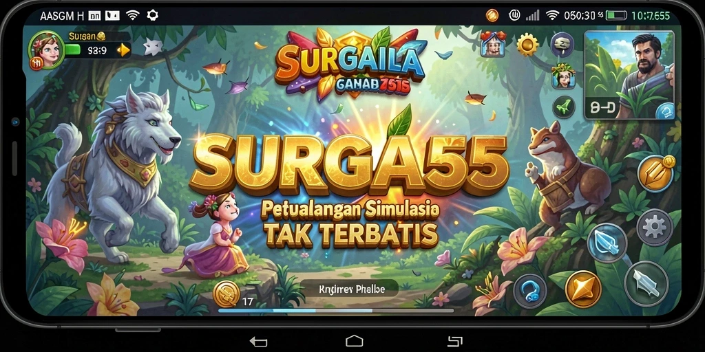 Tampilan menarik dari gameplay SURGA55 yang menggambarkan dunia simulasi.