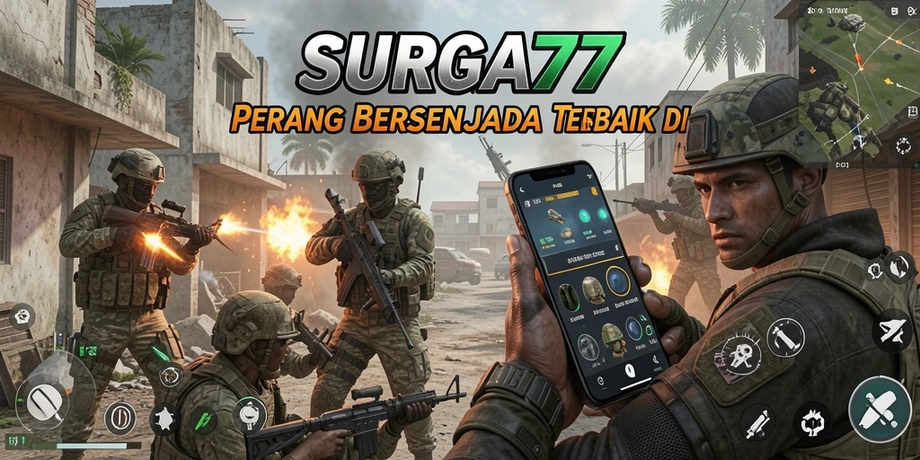 Gameplay SURGA77 dengan aksi tembak menembak intens.