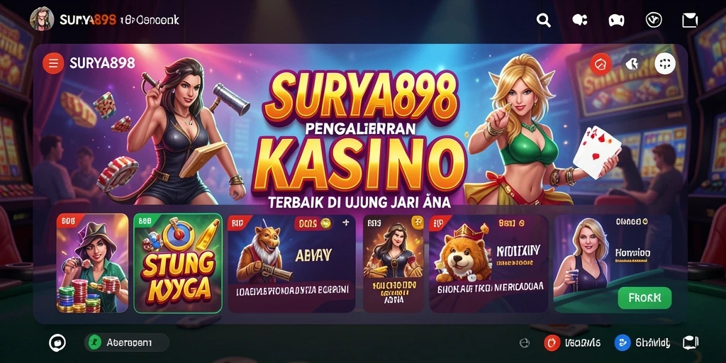 Tampilan gameplay seru dalam aplikasi Kasino SURYA898.