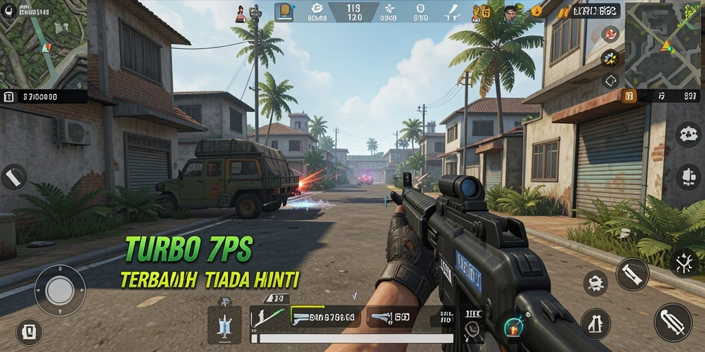 Screenshot tampilan gameplay TPS yang mendebarkan dari TURBO78.